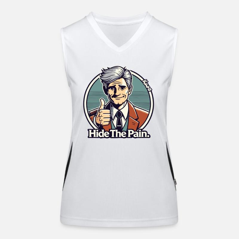 Sarcasm Fun, hide the pain Women's Functional Contrast Tank Top