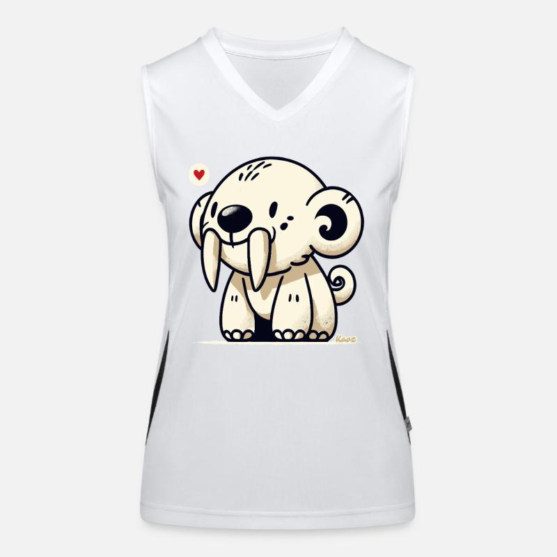 Süßes Säbelzahn-Tier Funktionelles Kontrast-Tank Top für Frauen