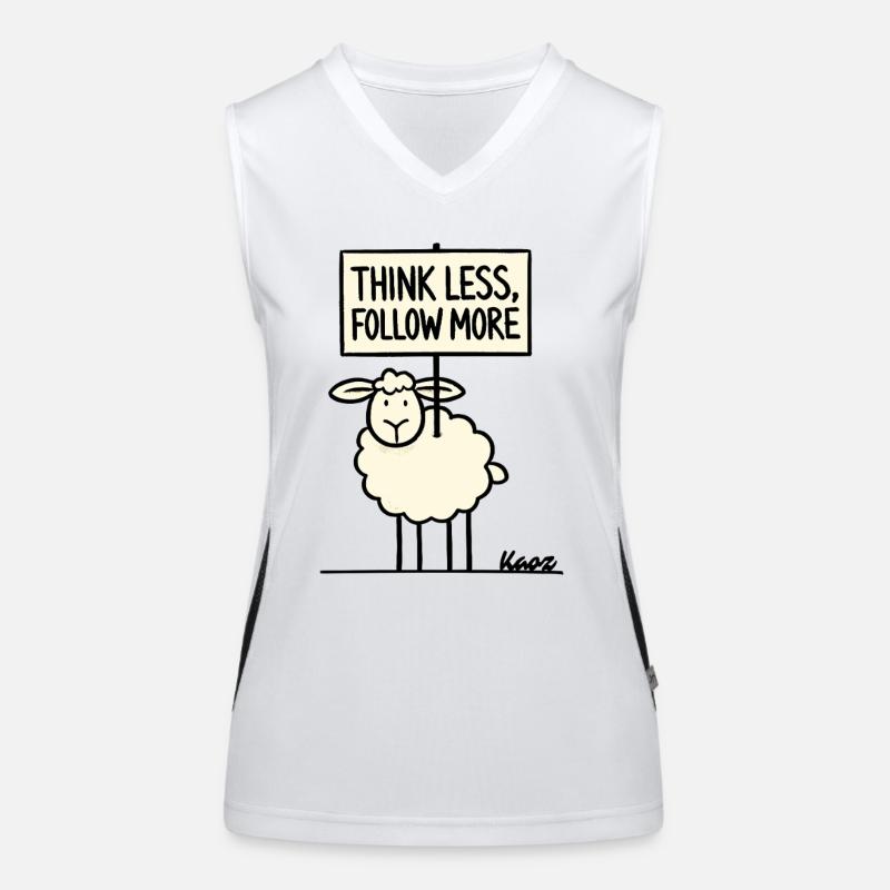 Protest sheep: think less, follow more Women's Functional Contrast Tank Top
