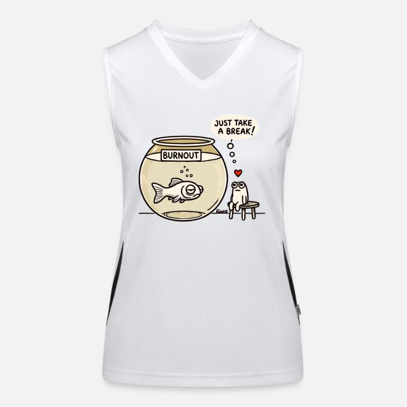 Burnout Fish & Frog Therapist Women's Functional Contrast Tank Top