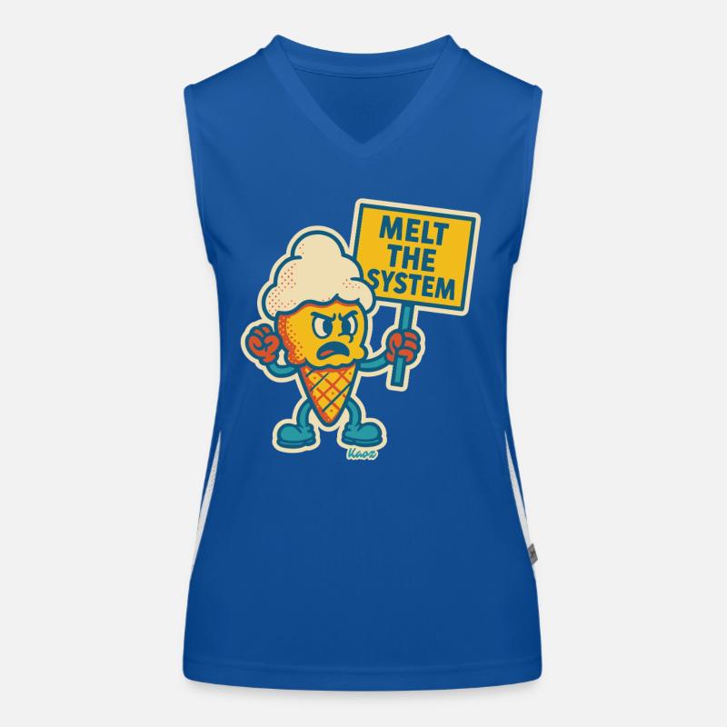 Rebellious with "Melting the System" Women's Functional Contrast Tank Top