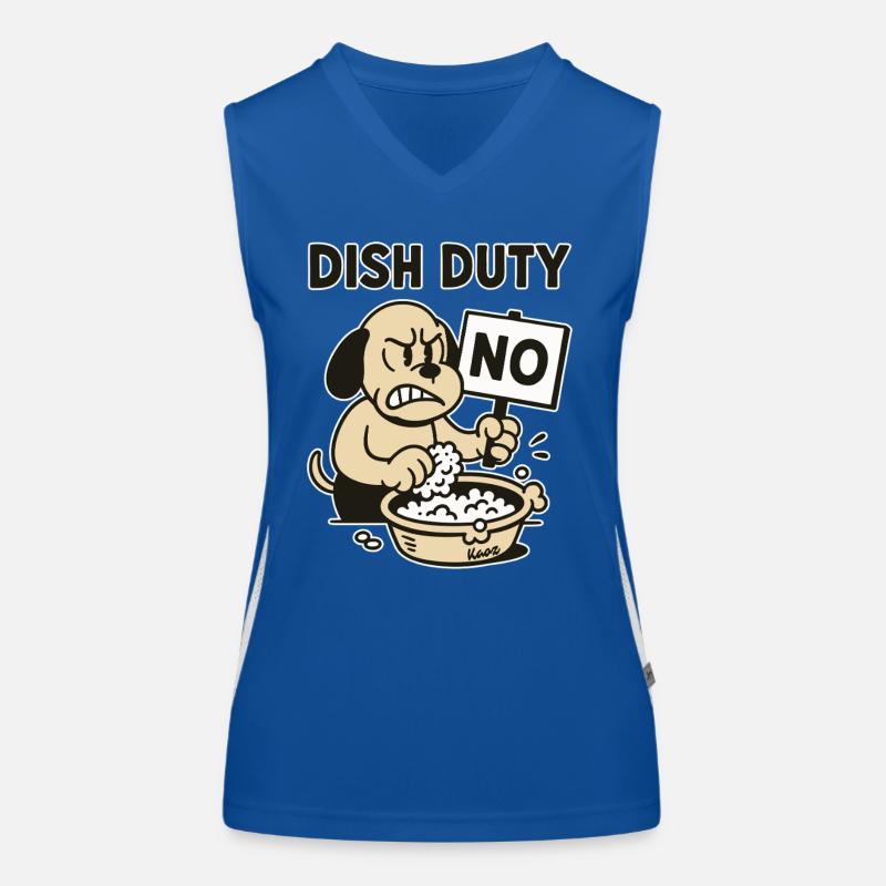 Cuisine Service de vaisselle et de vaisselle Le chien dit non Débardeur respirant contrasté Femme
