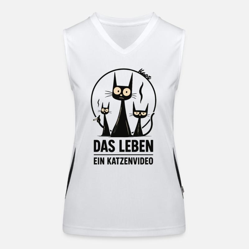 Das Leben: Ein Katzenvideo Funktionelles Kontrast-Tank Top für Frauen