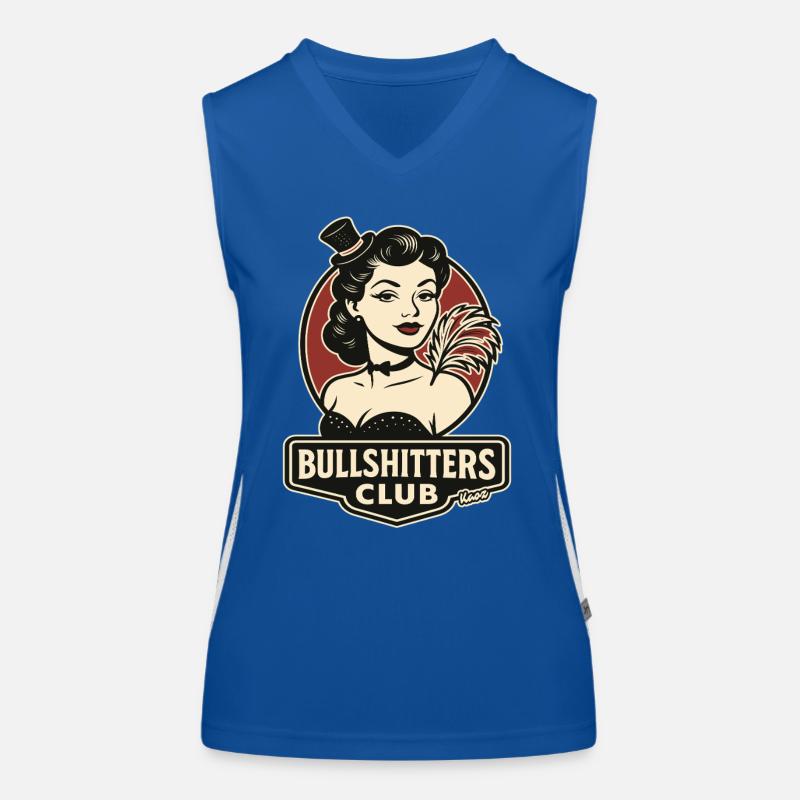 Retro lady with feather and top hat Women's Functional Contrast Tank Top