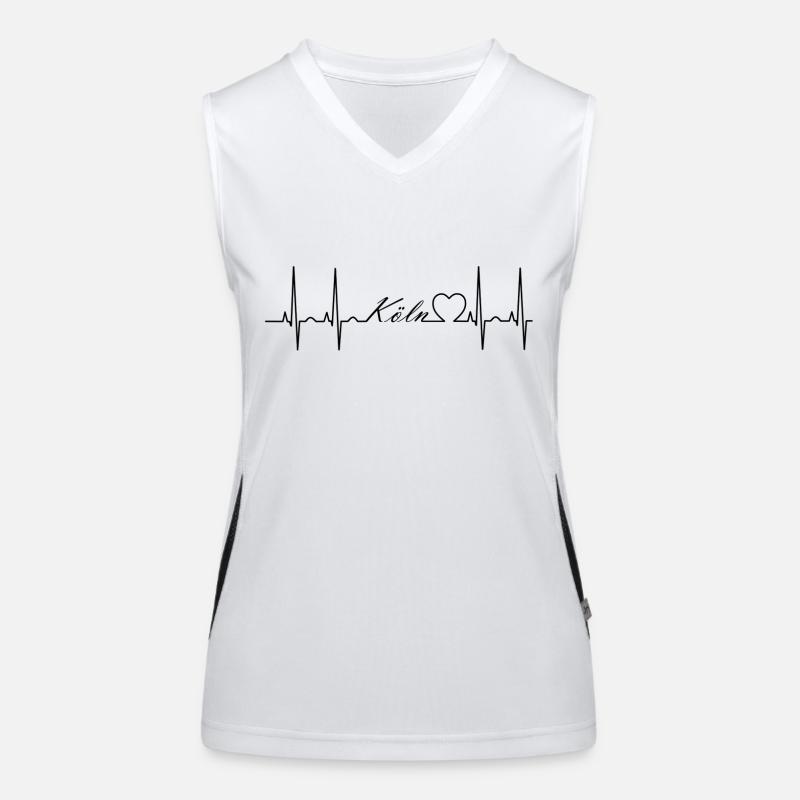 Cologne - Women's Functional Contrast Tank Top - white/black