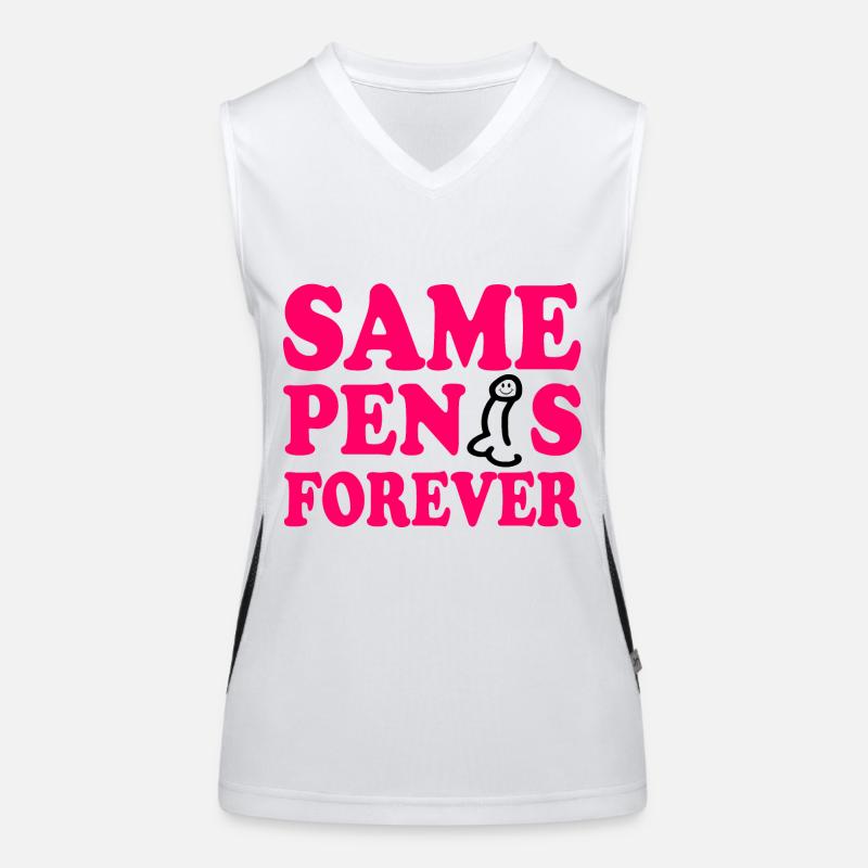 Same penis forever Funktionelles Kontrast-Tank Top für Frauen