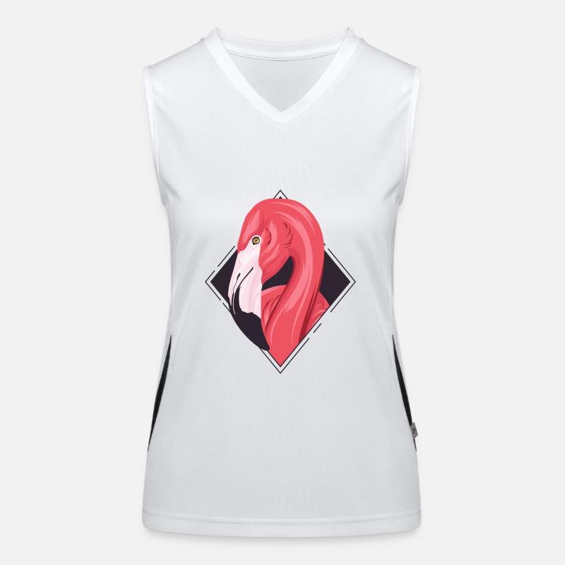Flamingo Summer / Sommer / Sonne Funktionelles Kontrast-Tank Top für Frauen