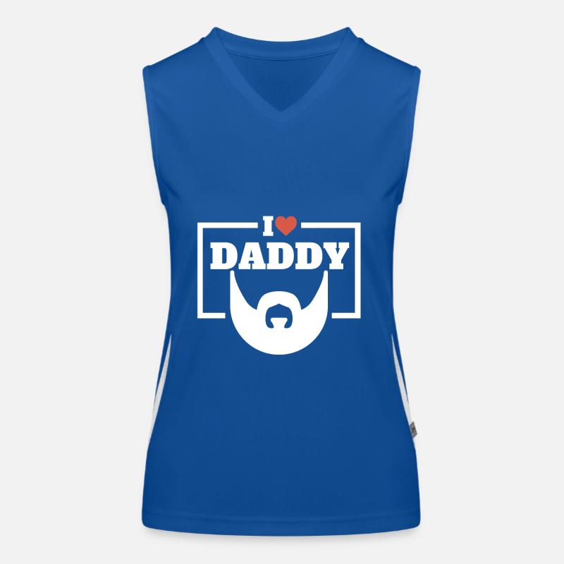 I Love Daddy / Ich liebe Papi Vater Funktionelles Kontrast-Tank Top für Frauen