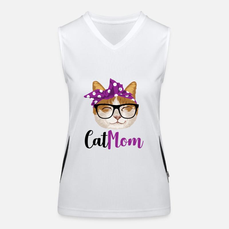 Cat Mom - Affiche Débardeur respirant contrasté Femme