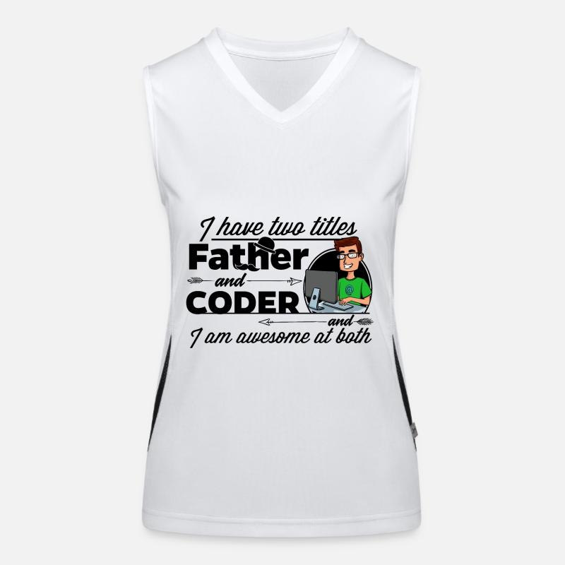 Programmeur et père Débardeur respirant contrasté Femme