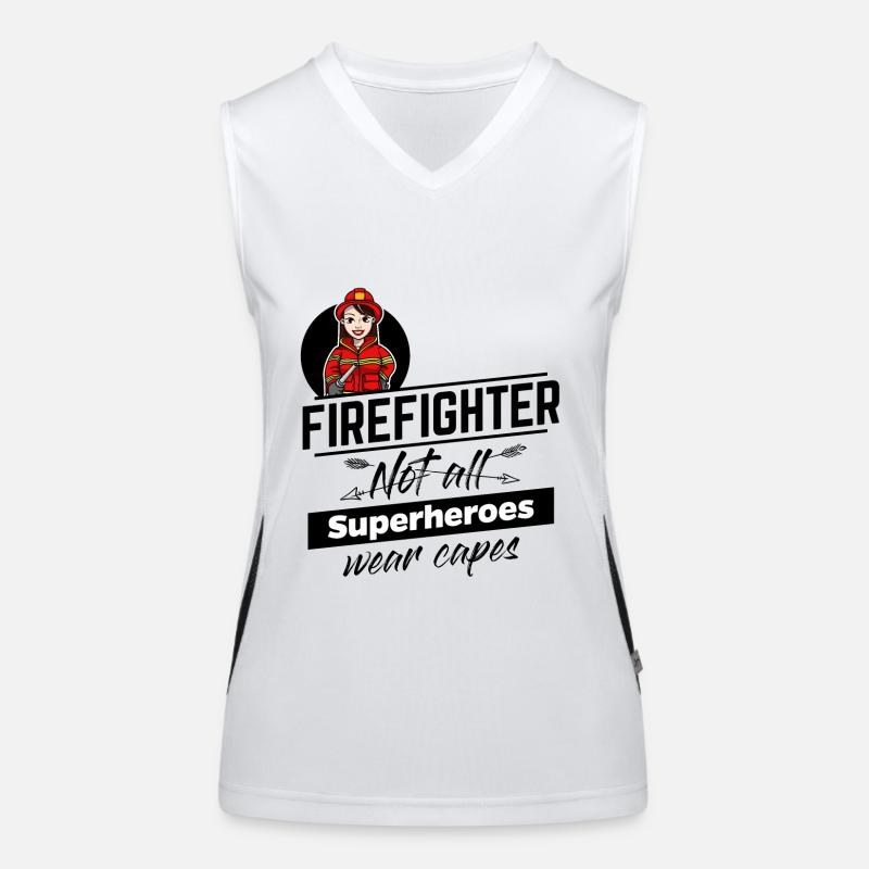 Pompier - super-héros sans cape Débardeur respirant contrasté Femme