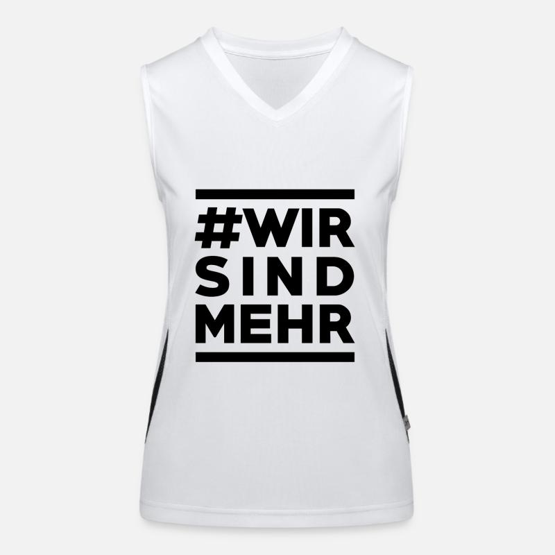 #Wir Sind mehr #Chemnitz Funktionelles Kontrast-Tank Top für Frauen