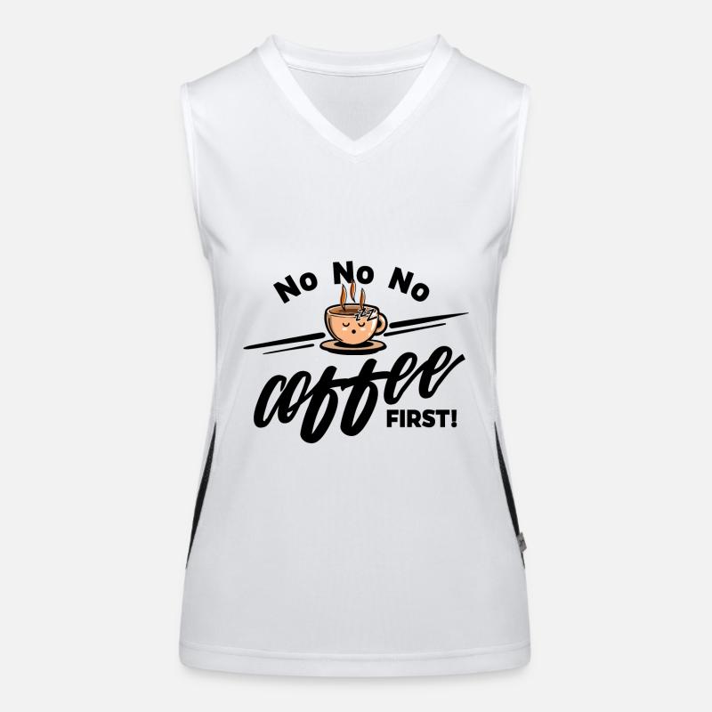 Coffee bean - No No No Coffee first Women's Functional Contrast Tank Top