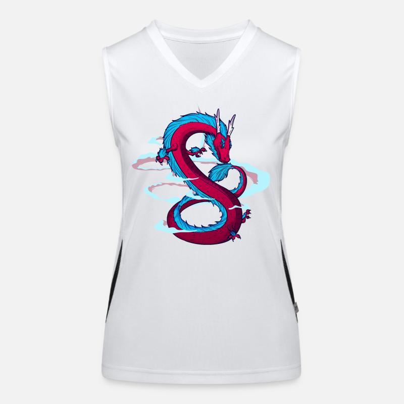 Drache Funktionelles Kontrast-Tank Top für Frauen