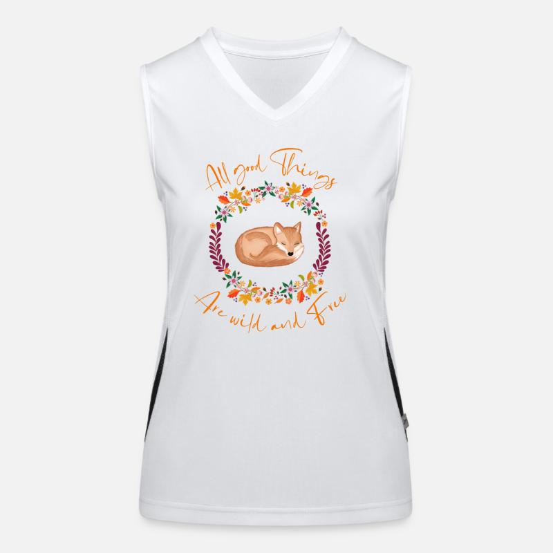 Fox, Wild And Free Women's Functional Contrast Tank Top