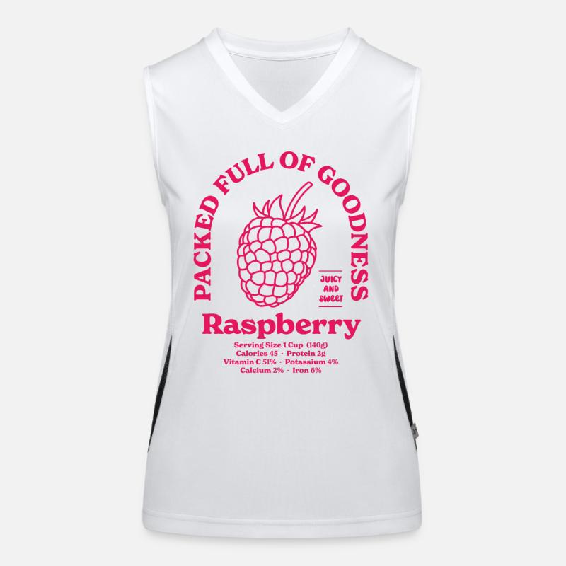 Himbeer-Ernährung Funktionelles Kontrast-Tank Top für Frauen