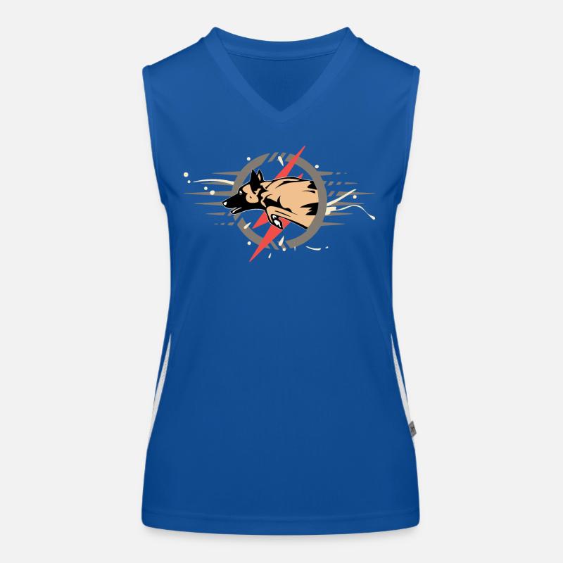 malinois éclair Débardeur respirant contrasté Femme