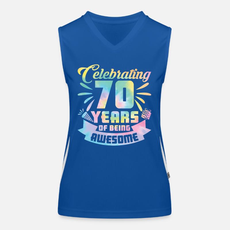 Idée du 70e anniversaire célébrant les 70 ans d’existence Débardeur respirant contrasté Femme