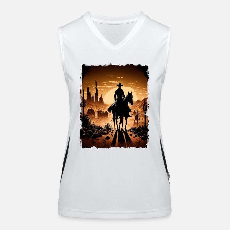 Dessert de cowboy occidental Débardeur respirant contrasté Femme