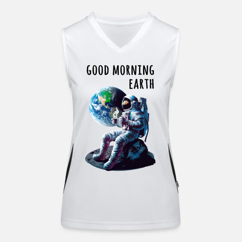 Bonjour astronaute de la Terre Débardeur respirant contrasté Femme