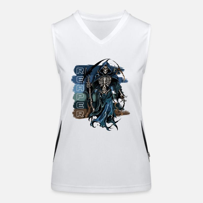 Sensenmann der Finsternis Funktionelles Kontrast-Tank Top für Frauen