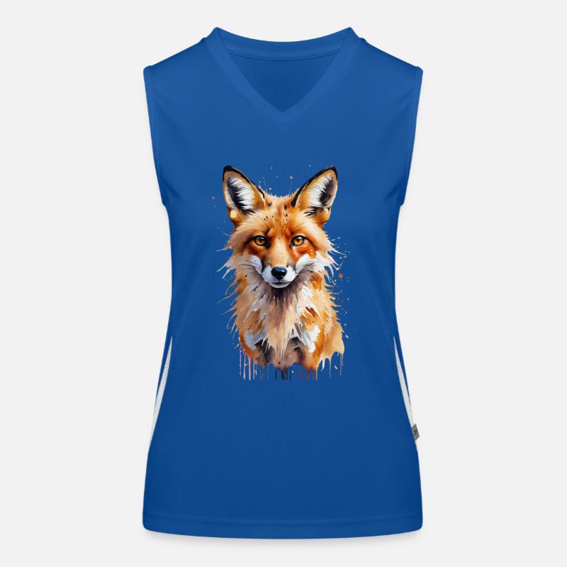 Verspieltes Fuchs Aquarell Funktionelles Kontrast-Tank Top für Frauen