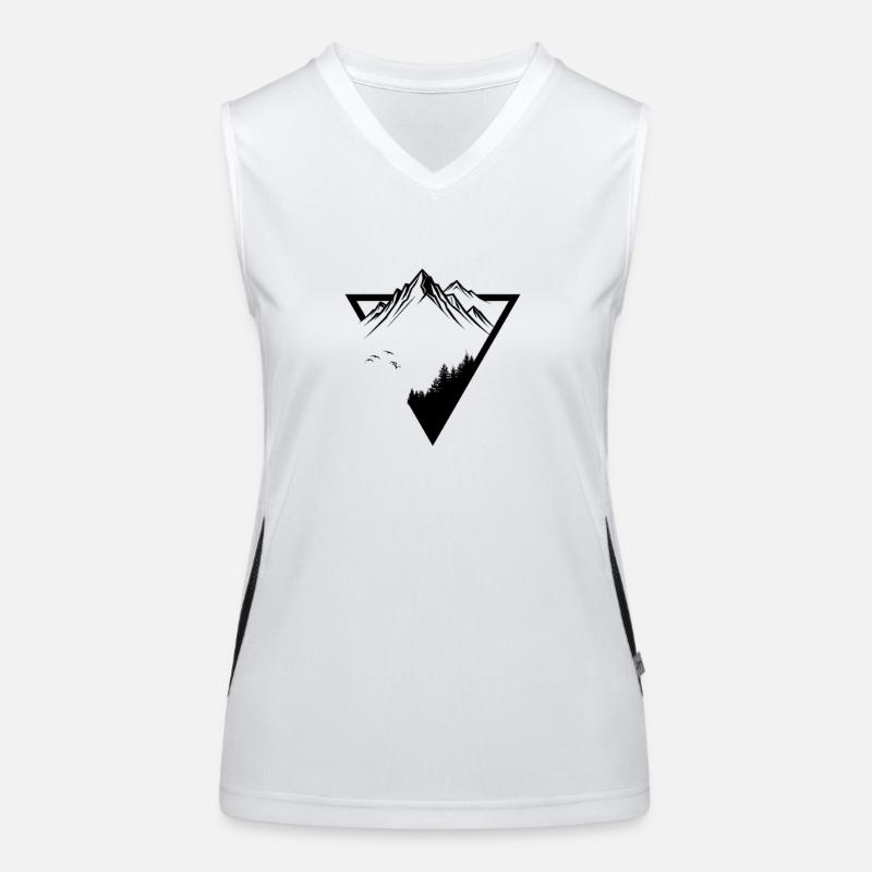 Mountain Peak Triangle Women's Functional Contrast Tank Top
