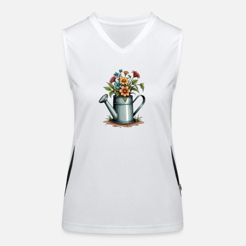 Watering Can Bloom Women's Functional Contrast Tank Top