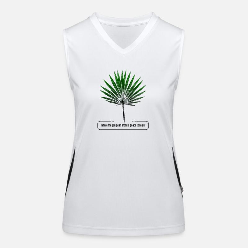 Citation de Fan Palm Peace Débardeur respirant contrasté Femme