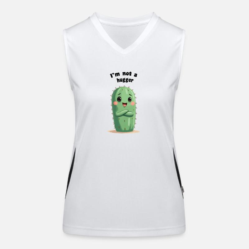 I'm Not a Hugger Cactus Women's Functional Contrast Tank Top