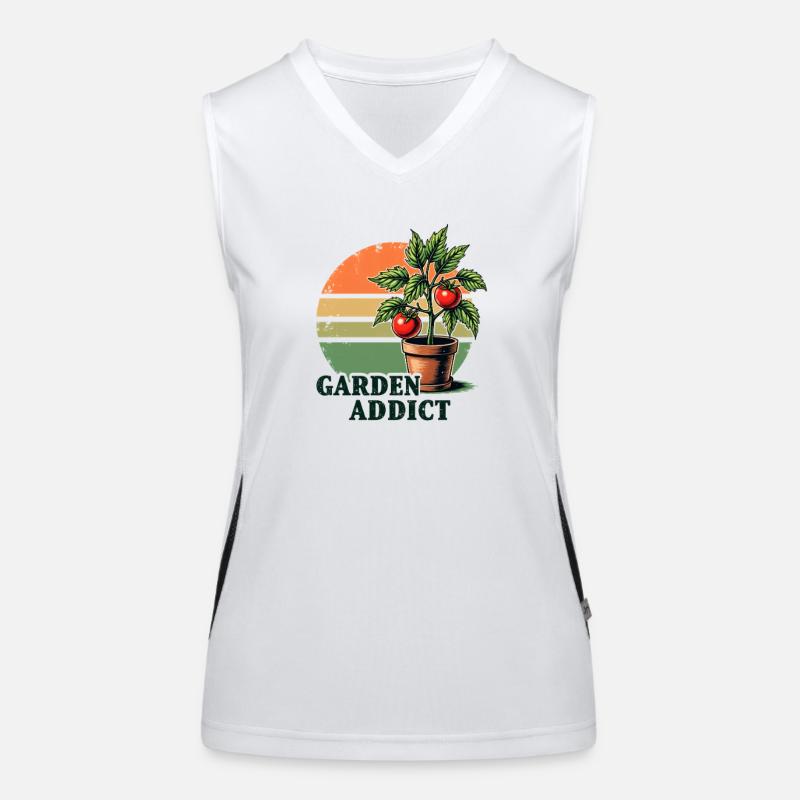 Garden Addict Retro Tomate Funktionelles Kontrast-Tank Top für Frauen