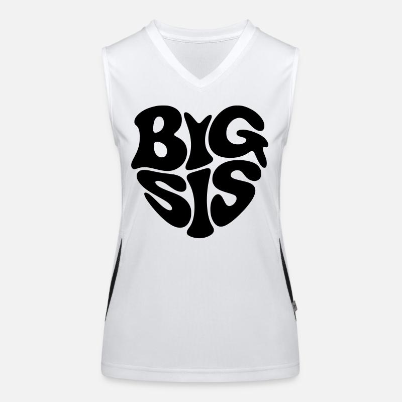 Big Sis - Herz Form - Herzform - Große Schwester Funktionelles Kontrast-Tank Top für Frauen