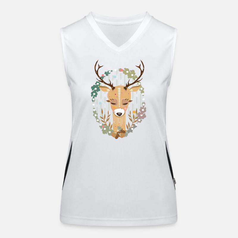 A deer in the forest Women's Functional Contrast Tank Top