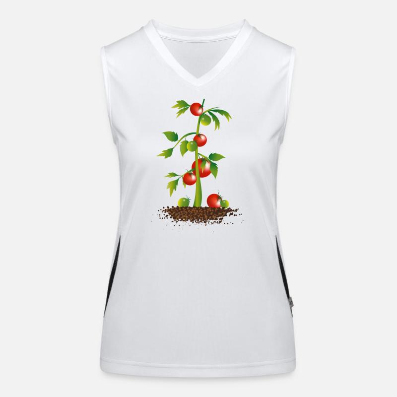 Plant de tomate Débardeur respirant contrasté Femme