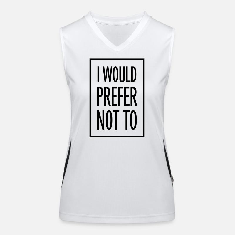 I prefer not to Women's Functional Contrast Tank Top