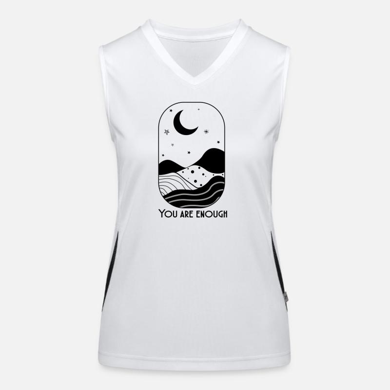 Moonlit Wave Silhouette Women's Functional Contrast Tank Top