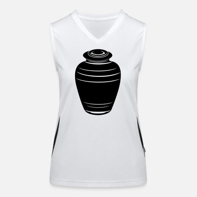 Urnenasche Funktionelles Kontrast-Tank Top für Frauen