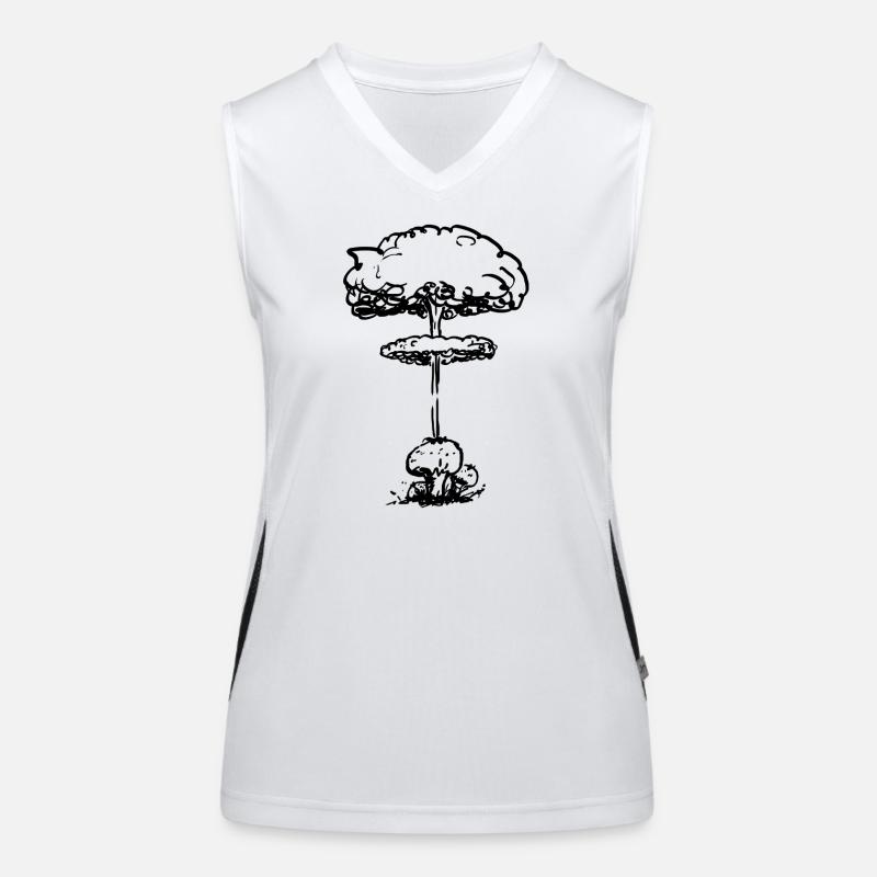 Nuclear Pollen Fungus (Black) Women's Functional Contrast Tank Top