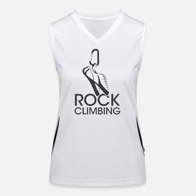 Rock Climbing Kletterer Symbol Kletterschuhe icon Funktionelles Kontrast-Tank Top für Frauen