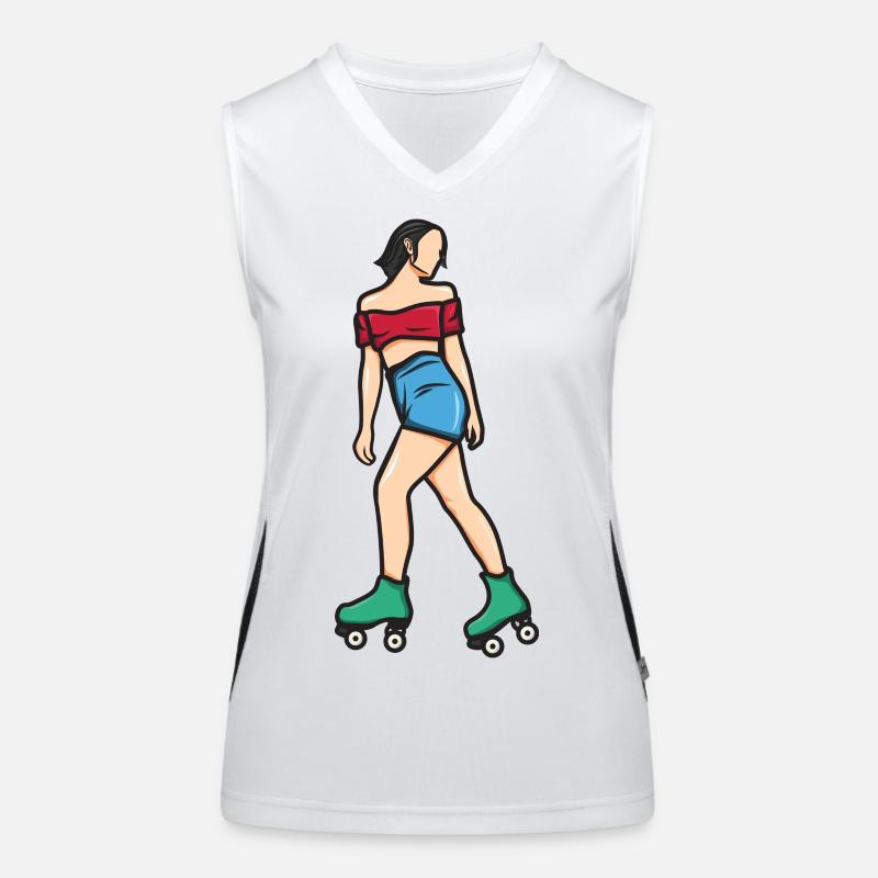 Roller Skating Girl Women's Functional Contrast Tank Top