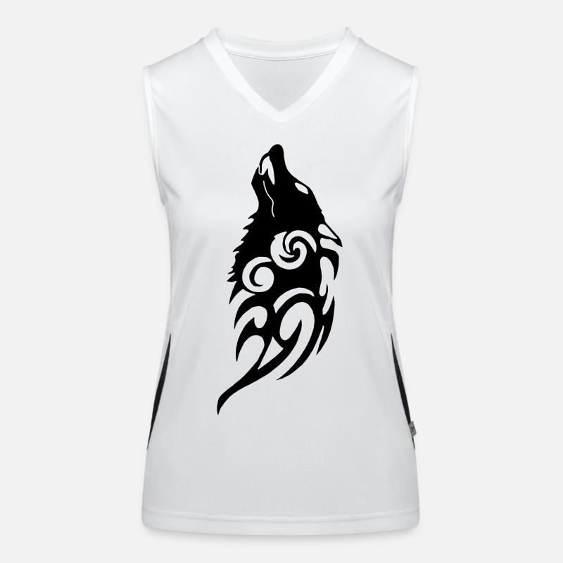 Schwarzer Wolf: Geist des Waldes Funktionelles Kontrast-Tank Top für Frauen