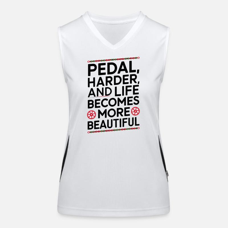 Conception de citation de cyclisme motivant Débardeur respirant contrasté Femme