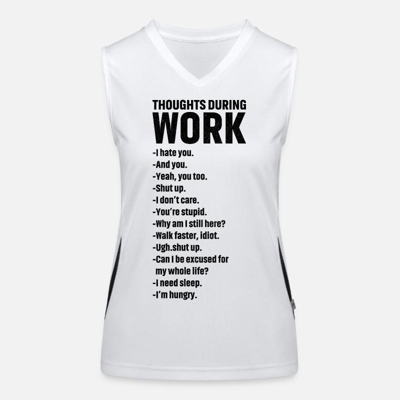 thoughts during work Débardeur respirant contrasté Femme