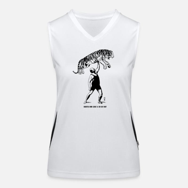 Gehen Sie mit Ihrer Katze um 3 Uhr morgens raus. Funktionelles Kontrast-Tank Top für Frauen