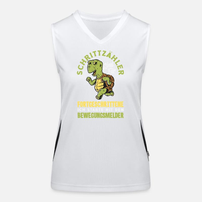 Schrittzähler? Ich nutze den Bewegungsmelder Funktionelles Kontrast-Tank Top für Frauen