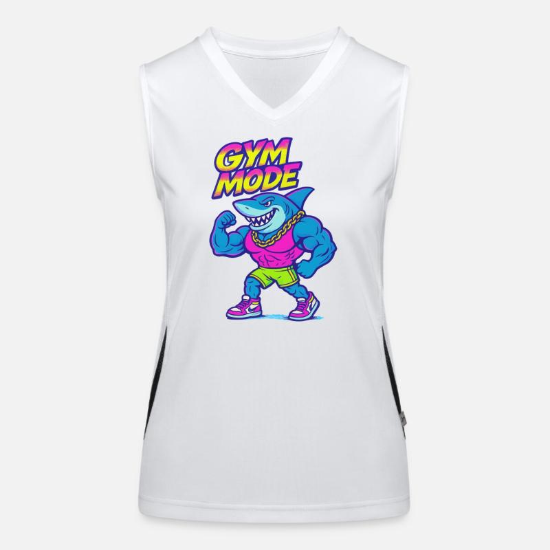 Gym Mode Requin Muscle Héros Débardeur respirant contrasté Femme