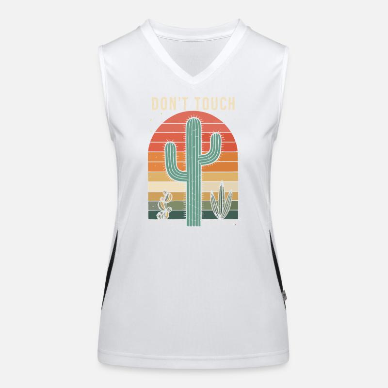 Cactus Retro Ne Pas Toucher Débardeur respirant contrasté Femme