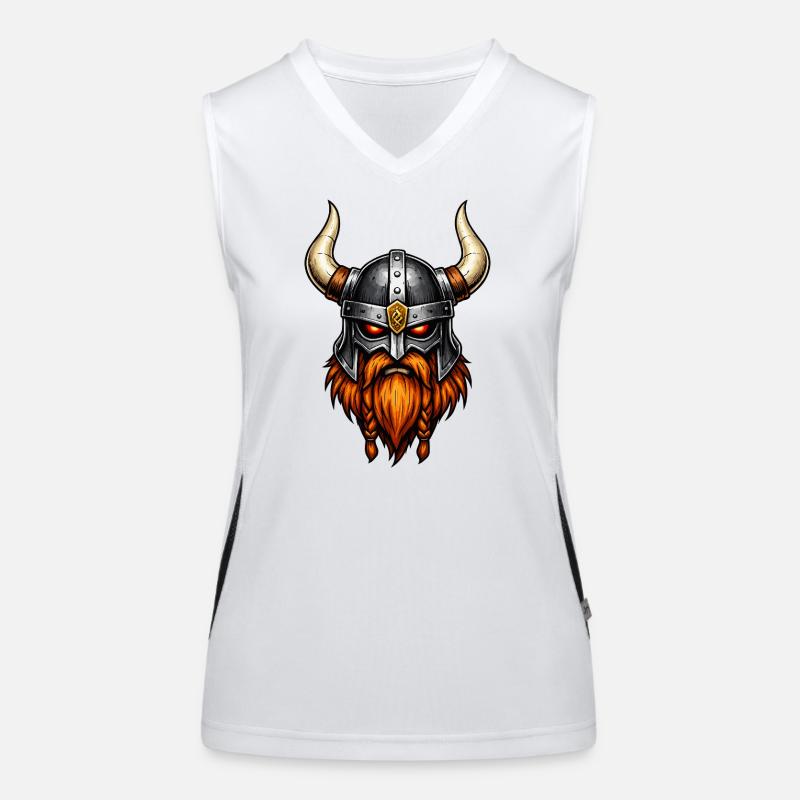 Wikinger Krieger Helm Funktionelles Kontrast-Tank Top für Frauen