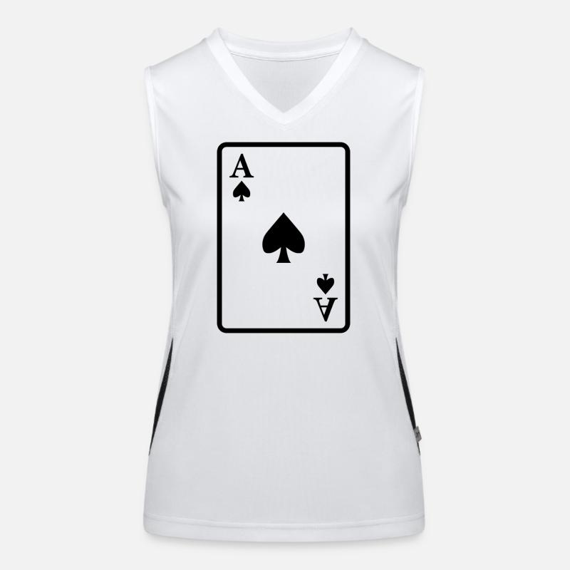 As de pique Débardeur respirant contrasté Femme