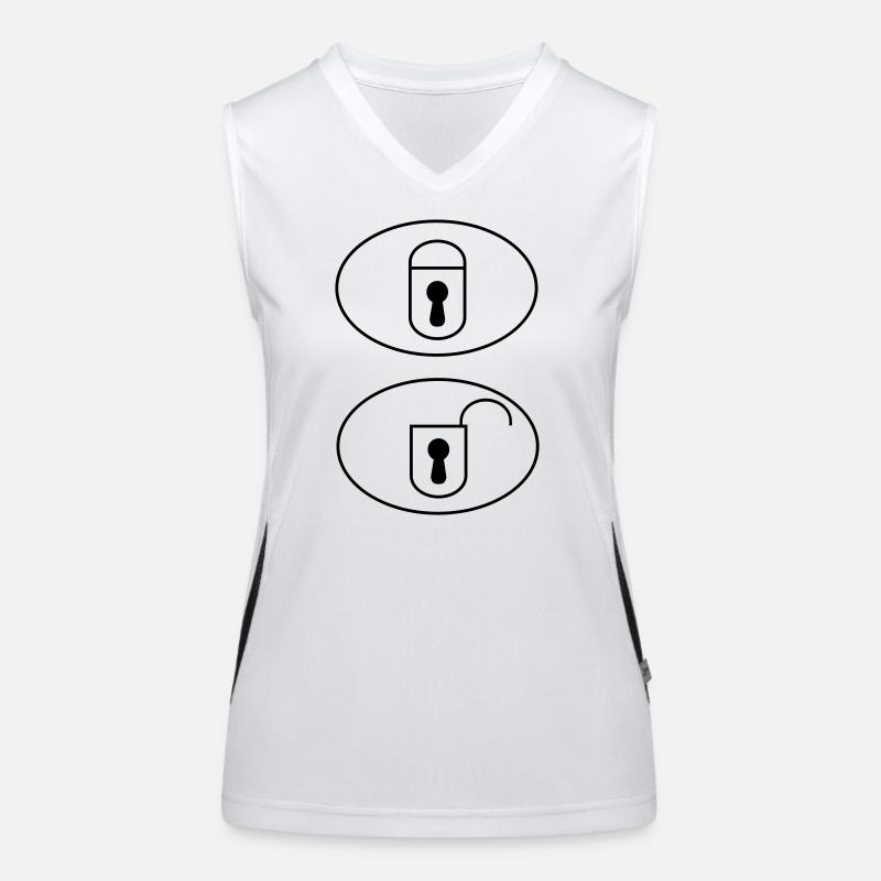 Car Remote Control Buttons Women's Functional Contrast Tank Top